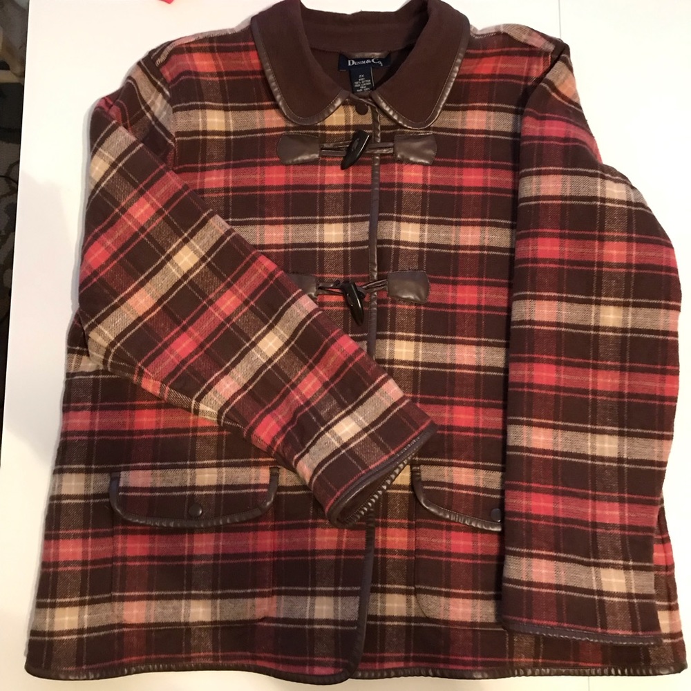 Denim & Co Toggle closure jacket size 2x